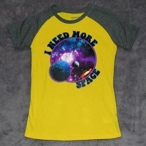 Yellow and Gray 'I Need More Space' Tee